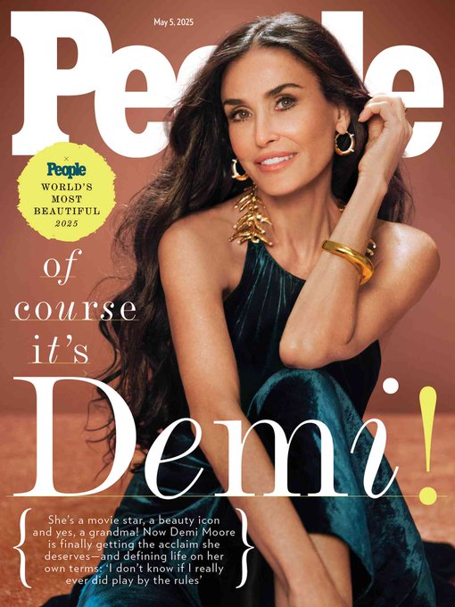 A sus 62 años, Demi Moore ha logrado un reconocimiento rotundo al ser nombrada por la revista People como la mujer más bella del mundo en 2025