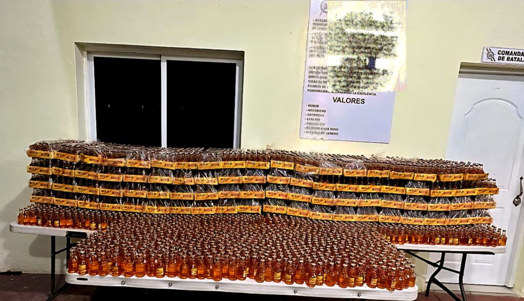Incautan en Elías Piña contrabando de ron movilizado en seis mulos