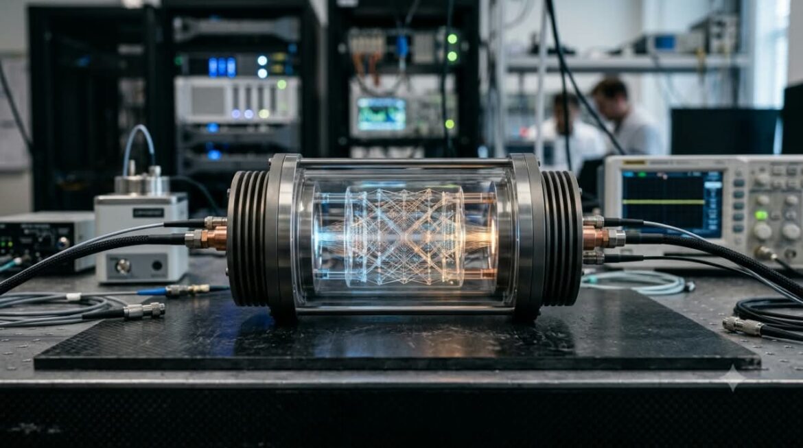 Prototipo de batería cuántica en microcavidad óptica con láser