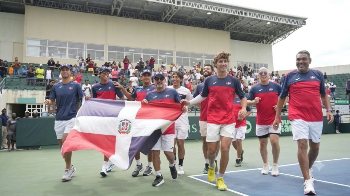 Equipo dominicano Copa Davis Santiago enfrentando a Egipto